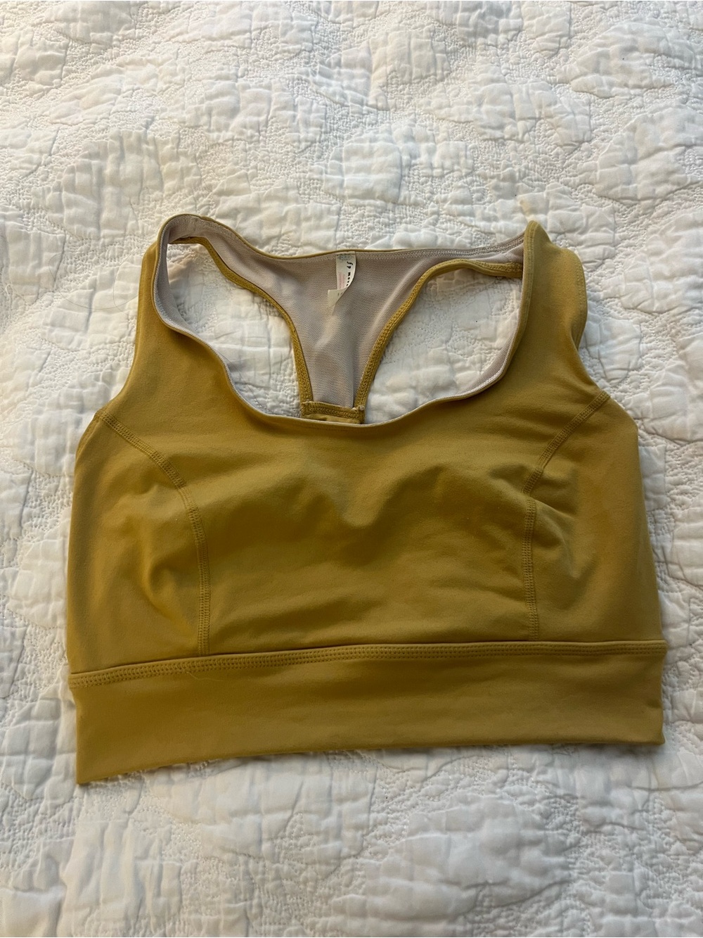 FP Movement by Free People Olive Mustard Racerback Sports Bra
